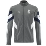 Real Madrid Windbreaker Jacket Gray 2025/26 - minejerseys