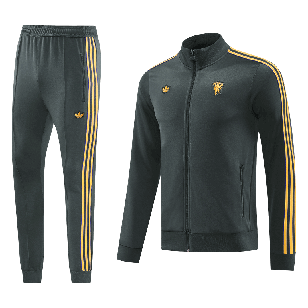 Manchester United Training Tracksuit Kit(Jacket+Pants) Black 2025/26 Manchester United Training Tracksuit Kit(Jacket+Pants) Black 2025/26