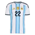 L.MARTÍNEZ #22 Argentina Home Match Jersey Player Version 2025/26 - minejerseys