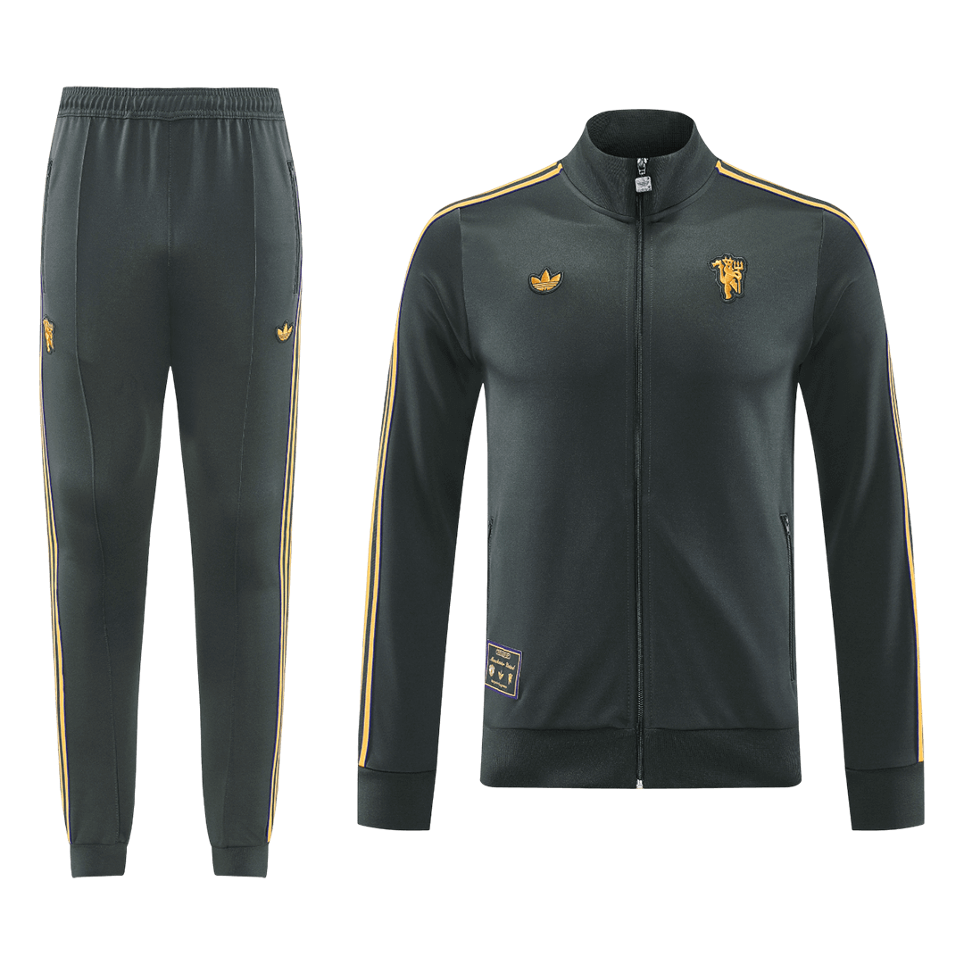 Manchester United Training Tracksuit Kit(Jacket+Pants) Black 2025/26