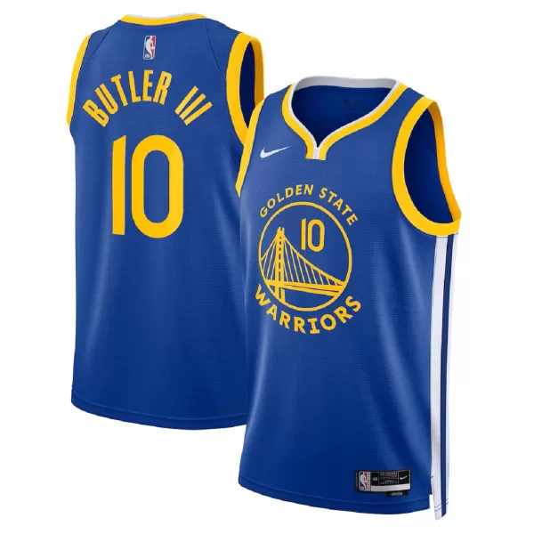Men's Golden State Warriors Jimmy Butler #10 Blue Swingman Jersey - Icon Edition - minejerseys