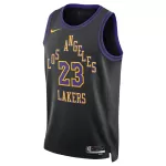 Unisex Los Angeles Lakers LeBron James #23 Black Swingman Jersey 2025/26 - City Edition - minejerseys