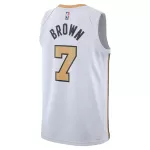 Unisex Boston Celtics Jaylen Brown #7 White Swingman Jersey 2025/26 - City Edition - minejerseys