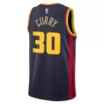 Unisex Golden State Warriors Stephen Curry #30 Navy Swingman Jersey - City Edition - minejerseys