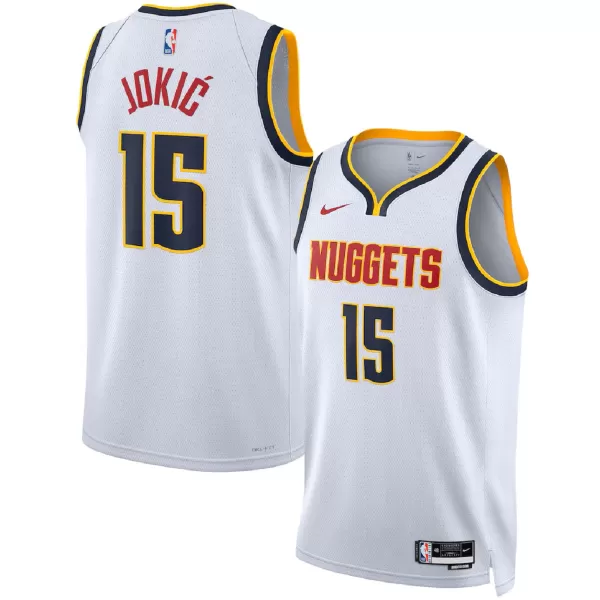 Unisex Denver Nuggets Nikola Jokić #15 White Swingman Jersey - Association Edition - minejerseys