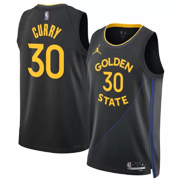 Men's Golden State Warriors Stephen Curry #30 Black Swingman Jersey - Statement Edition - minejerseys