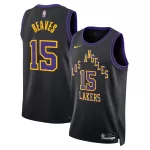 Unisex Los Angeles Lakers Austin Reaves #15 Black Swingman Jersey 2025/26 - City Edition - minejerseys