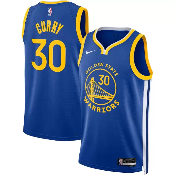 Youth Golden State Warriors Stephen Curry #30 Royal Swingman Jersey - Icon Edition - minejerseys