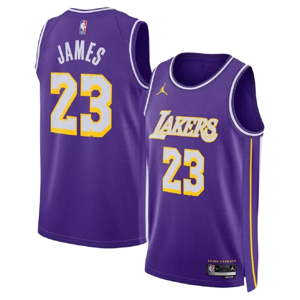 Unisex Los Angeles Lakers LeBron James #23 Purple Swingman Jersey - Statement Edition - minejerseys