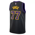 Unisex Los Angeles Lakers Luka Dončić #77 Black Swingman Jersey 2025/26 - City Edition - minejerseys