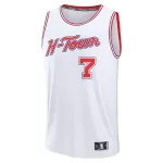 Unisex Houston Rockets Kevin Durant #7 White Swingman Jersey 2025/26 - City Edition - minejerseys