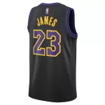 Unisex Los Angeles Lakers LeBron James #23 Black Swingman Jersey 2025/26 - City Edition - minejerseys