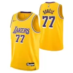 Unisex Los Angeles Lakers Luka Dončić #77 Nike Gold Swingman Jersey - Icon Edition - minejerseys