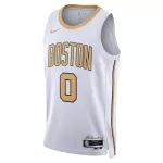 Unisex Boston Celtics Jayson Tatum #0 White Swingman Jersey 2025/26 - City Edition - minejerseys