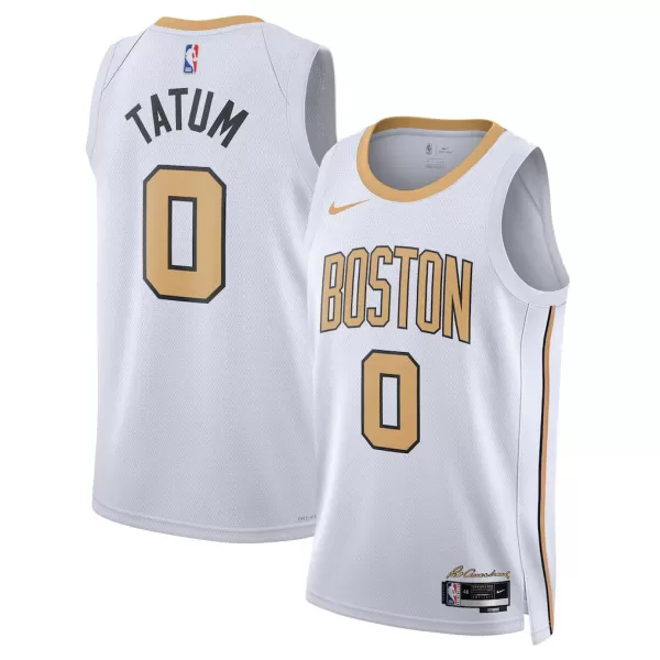 Men's Boston Celtics Jayson Tatum #0 White Swingman Jersey 2025/26 - City Edition - minejerseys