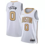 Unisex Boston Celtics Jayson Tatum #0 White Swingman Jersey 2025/26 - City Edition - minejerseys