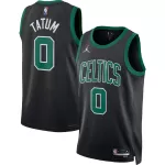Unisex Boston Celtics Jayson Tatum #0 Black Swingman Jersey - Statement Edition - minejerseys
