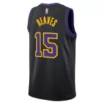 Unisex Los Angeles Lakers Austin Reaves #15 Black Swingman Jersey 2025/26 - City Edition - minejerseys