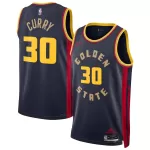 Unisex Golden State Warriors Stephen Curry #30 Navy Swingman Jersey - City Edition - minejerseys