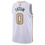 Unisex Boston Celtics Jayson Tatum #0 White Swingman Jersey 2025/26 - City Edition - minejerseys