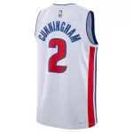 Unisex Detroit Pistons Cade Cunningham #2 White Swingman Jersey - Association Edition - minejerseys