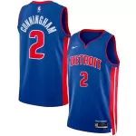 Unisex Detroit Pistons Cade Cunningham #2 Blue Swingman Jersey - Icon Edition - minejerseys