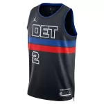 Unisex Detroit Pistons Cade Cunningham #2 Black Swingman Jersey - Statement Edition - minejerseys