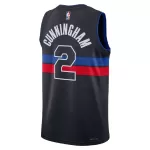 Unisex Detroit Pistons Cade Cunningham #2 Black Swingman Jersey - Statement Edition - minejerseys