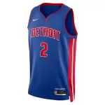 Unisex Detroit Pistons Cade Cunningham #2 Blue Swingman Jersey - Icon Edition - minejerseys