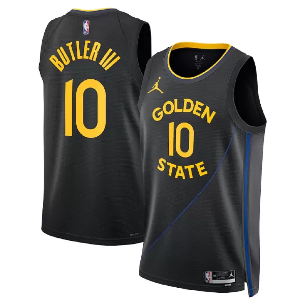 Men's Golden State Warriors Jimmy Butler #10 Black Swingman Jersey - Statement Edition - minejerseys