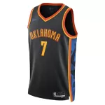 Unisex Oklahoma City Thunder Chet Holmgren #7 Black Swingman Jersey - City Edition - minejerseys
