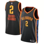 Unisex Oklahoma City Thunder Shai Gilgeous-Alexander #2 Black Swingman Jersey - City Edition - minejerseys