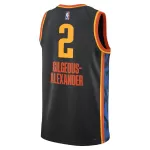 Unisex Oklahoma City Thunder Shai Gilgeous-Alexander #2 Black Swingman Jersey - City Edition - minejerseys