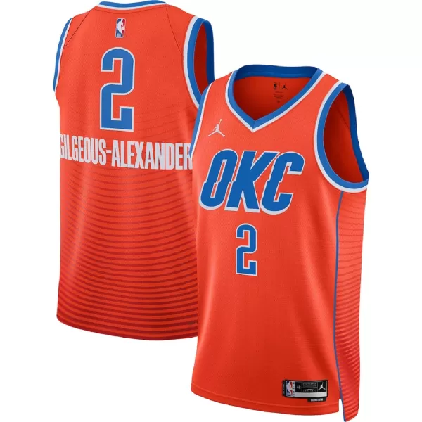 Unisex Oklahoma City Thunder Shai Gilgeous-Alexander #2 Red Swingman Jersey - Statement Edition - minejerseys