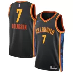 Unisex Oklahoma City Thunder Chet Holmgren #7 Black Swingman Jersey - City Edition - minejerseys