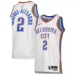 Unisex Oklahoma City Thunder Shai Gilgeous-Alexander #2 White Swingman Jersey - Association Edition - minejerseys