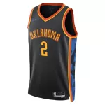 Unisex Oklahoma City Thunder Shai Gilgeous-Alexander #2 Black Swingman Jersey - City Edition - minejerseys