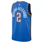 Unisex Oklahoma City Thunder Shai Gilgeous-Alexander #2 Blue Swingman Jersey - Icon Edition - minejerseys