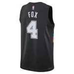 Unisex San Antonio Spurs De'Aaron Fox #4 Black Swingman Jersey 2025/26 - City Edition - minejerseys