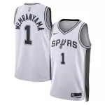 Unisex San Antonio Spurs Victor Wembanyama #1 White Swingman Jersey - Association Edition - minejerseys