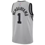 Unisex San Antonio Spurs Victor Wembanyama #1 Silver Swingman Jersey - Statement Edition - minejerseys