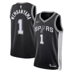 Unisex San Antonio Spurs Victor Wembanyama #1 Black Swingman Jersey - Icon Edition - minejerseys