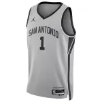 Unisex San Antonio Spurs Victor Wembanyama #1 Silver Swingman Jersey - Statement Edition - minejerseys