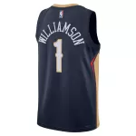 Unisex New Orleans Pelicans Zion Williamson #1 Navy Swingman Jersey - Icon Edition - minejerseys