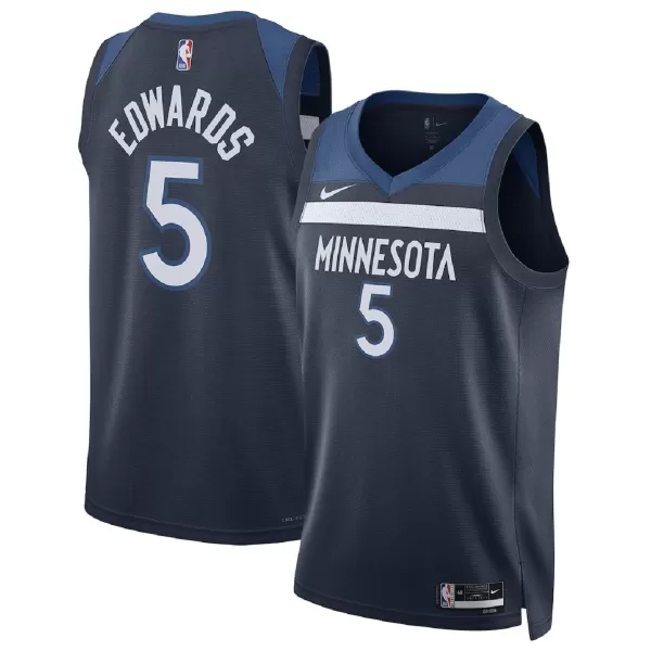 Unisex Minnesota Timberwolves Anthony Edwards #5 Navy Swingman Jersey - Icon Edition - minejerseys