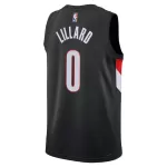 Unisex Portland Trail Blazers Damian Lillard #0 Black Swingman Jersey - Icon Edition - minejerseys
