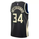 Unisex Milwaukee Bucks Giannis Antetokounmpo #34 Black Swingman Jersey - Statement Edition - minejerseys