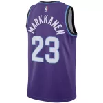 Unisex Utah Jazz Lauri Markkanen #23 Purple Swingman Jersey - Icon Edition - minejerseys