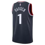Unisex Los Angeles Clippers James Harden #1 Navy Swingman Jersey - Icon Edition - minejerseys