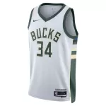Unisex  Milwaukee Bucks Giannis Antetokounmpo #34 White Swingman Jersey - Association Edition - minejerseys